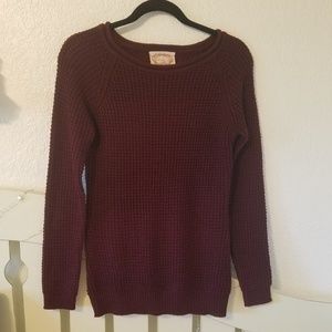 Thick burgundy sweater